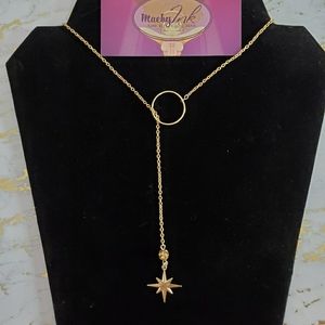 🌟Gold star 🌟  dangle thread necklace